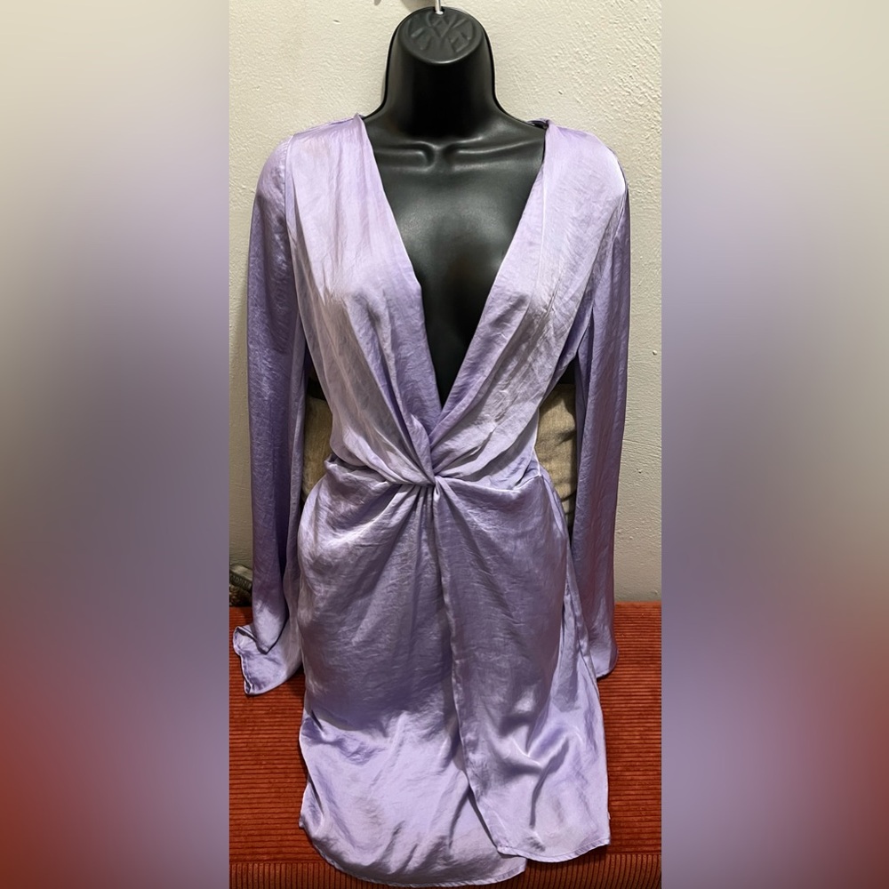 Lavender Long Sleeve Wrap Top